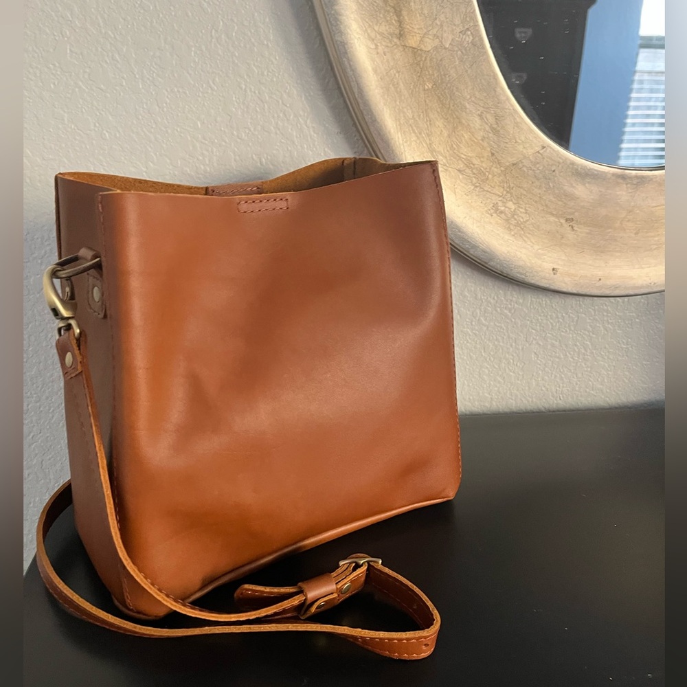 PORTLAND LEATHER Butterfly Bag, Honey, Premium Grade, NEW!